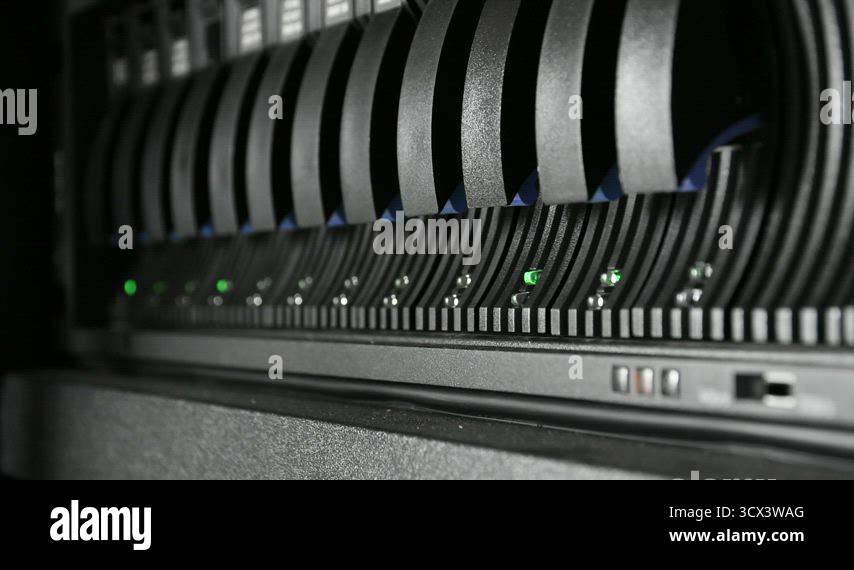 Server and raid storage with fail LED error status Stock Video Footage ...