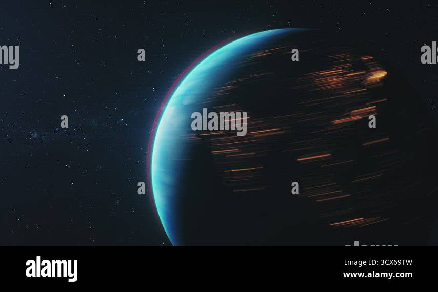 Fast realistic rotation of the earth around its axis view from space HD ...