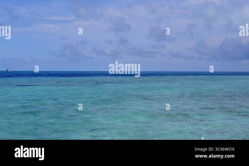 Drone view sky of tranquil sea view beach vacation by turquoise water ...