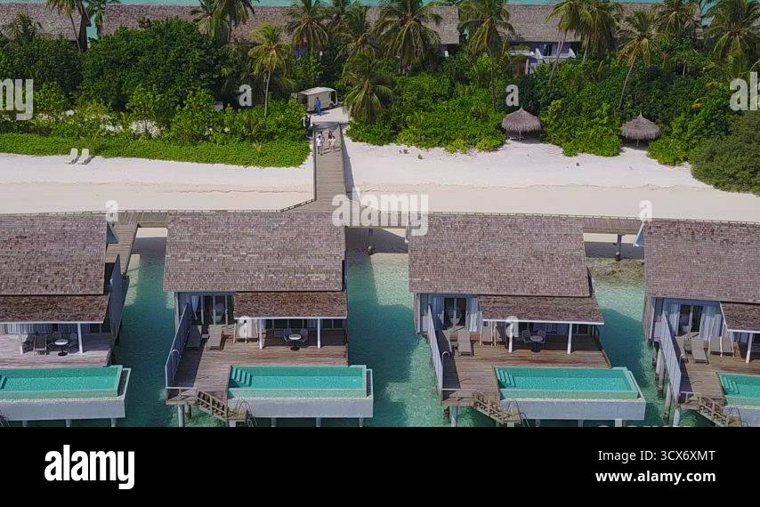 Drone aerial abstract of relaxing sea view beach holiday by blue sea ...