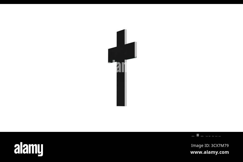 animation - 3d rotation loopable cross isolated on white background ...