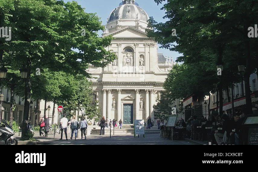 Paris, France - circa May, 2017: View of Sorbonne University in Paris ...