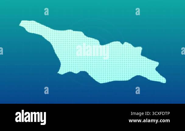 Georgia map animation, Glowing neon Georgia map animation background ...