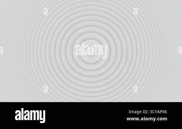 Abstract Simple Concentric White Circle Rings Slowly Expanding Inward ...
