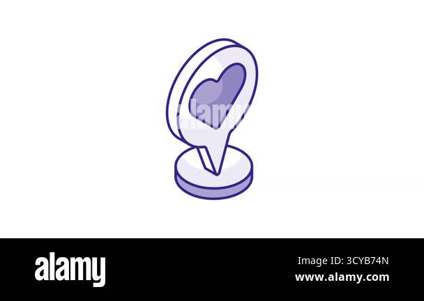 An isometric icon of target protection in trendy style Stock Video ...