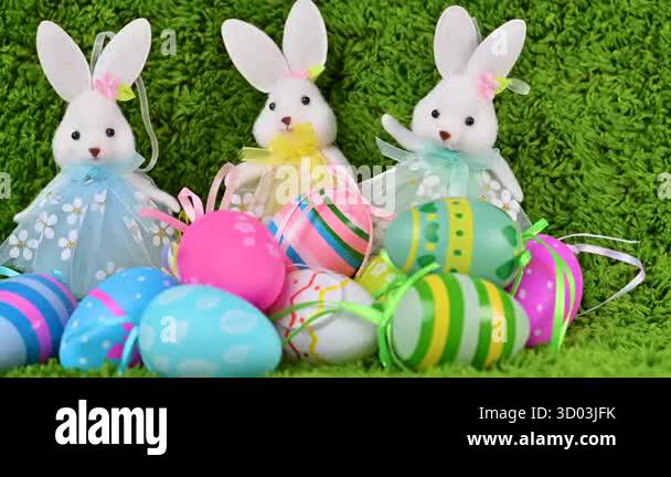 Close up video of Easter eggs with a bunny Stock Video Footage Alamy Close up video of Easter eggs with a bunny Stock Video Footage Alamy