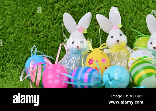 Close up video of Easter eggs with a bunny Stock Video Footage Alamy Close up video of Easter eggs with a bunny Stock Video Footage Alamy