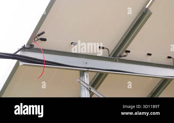 Sequential frames illustrate the photovoltaic panel installation ...