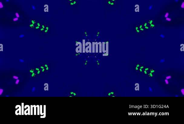 This seamless video loop features a colorful tunnel effect, showcasing ...