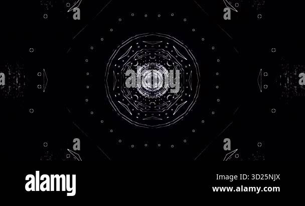 This seamless looping screensaver features intricate tunnel visuals ...