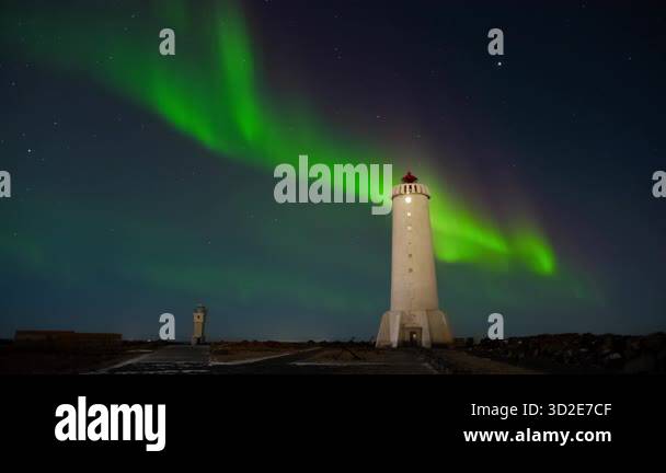 Aurora Borealis, Northern Lights in Iceland, Real Night Sky with Stars ...