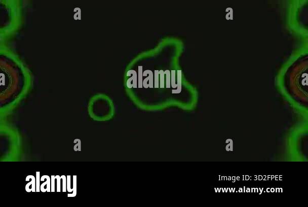 A vibrant tunnel is animated with swirling patterns and rich colors ...