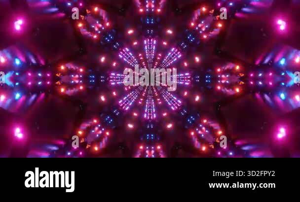 Looping Transitions A mesmerizing tunnel made of colorful lights creates a seamless looping ...