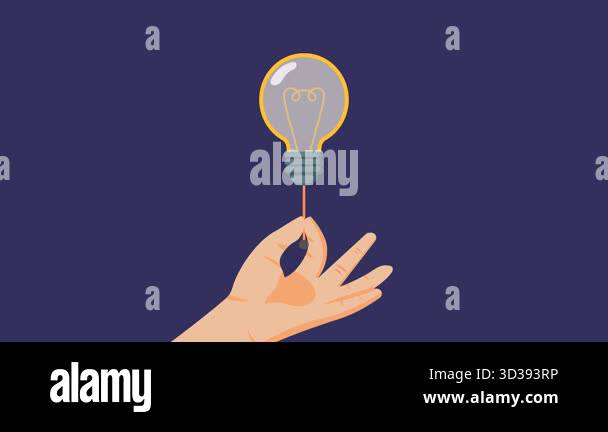 Pull String Animation Animated illustration of a hand pulling a string to turn on a glowing ...