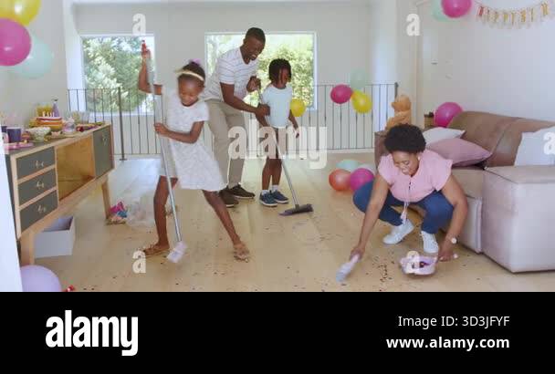 Family cleaning home after party Stock Videos & Footage - HD and 4K ...