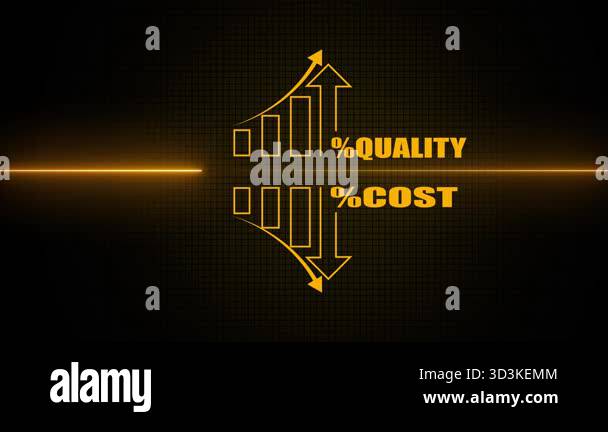 Futuristic Neon Percentage Icon Animation Depicting Quality Control ...