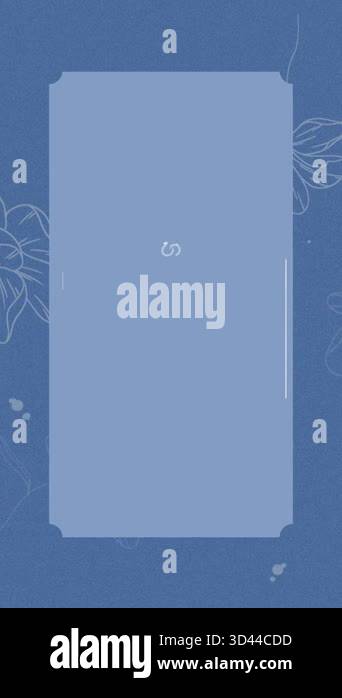 A beautifully animated blue floral frame, perfect for creating elegant ...