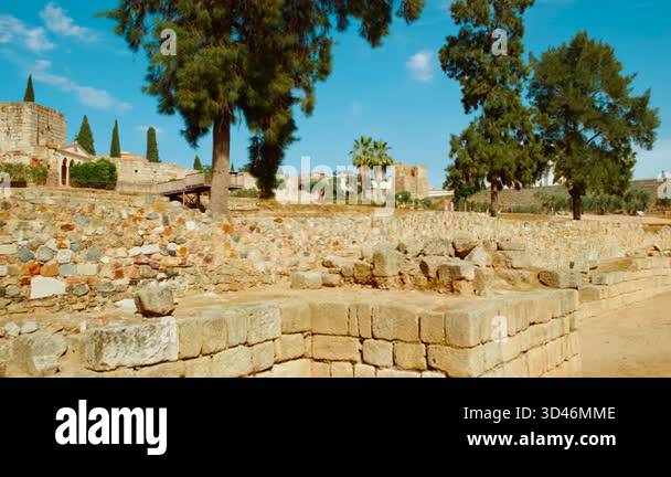 Alcazaba of Merida, Spain, dating to 835 AD, a fortress of history ...