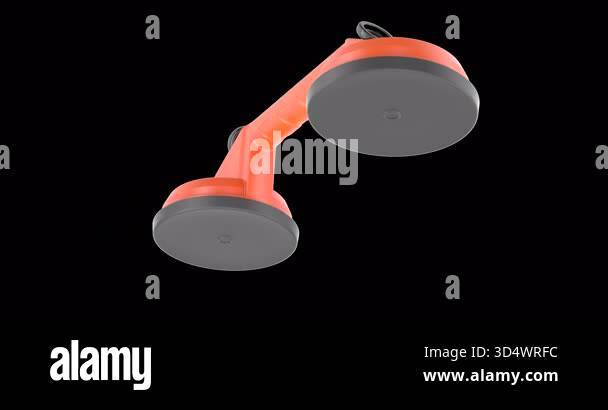 Double Suction Cup Glass Lifter rotation animation seamlessly loopable ...