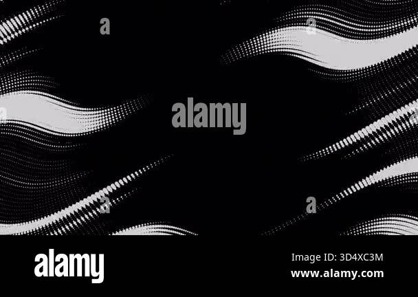 Abstract wavy halftone fluid motion background with place for text in ...