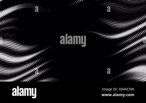 Abstract wavy halftone fluid motion background with place for text in ...
