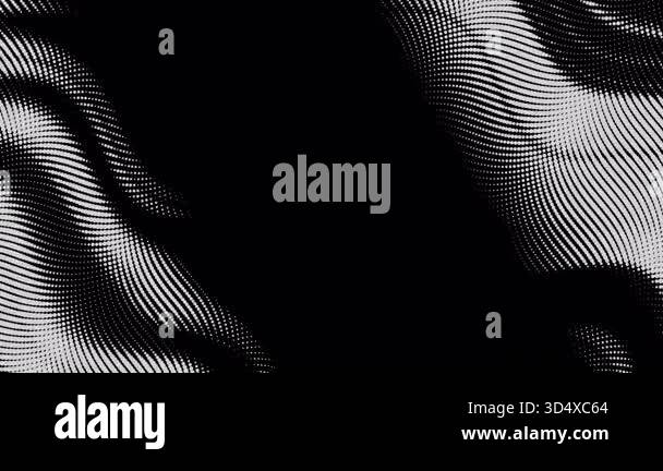Abstract wavy halftone fluid motion background with place for text in ...