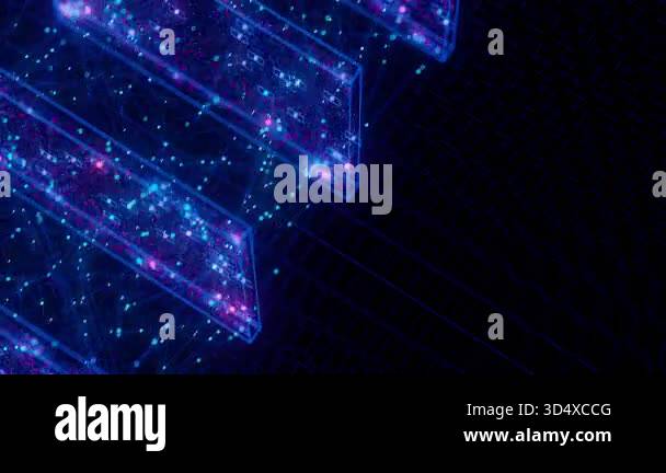 Neural network model, LLM structure animation. AI big data processing ...
