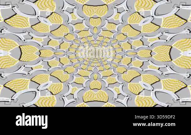 Hypnotic optical illusion video art. Psychedelic mandala pattern with ...