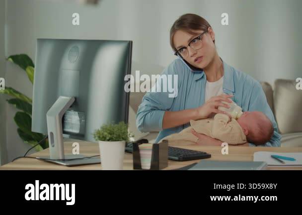 Work-Life Balance, Burnout, Emotional Load. A Tired Businesswoman Talks ...