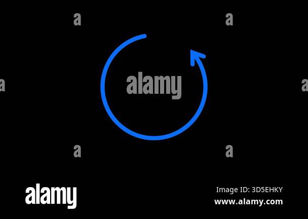 Rotating circular arrow loading animation. Refresh, reload ...