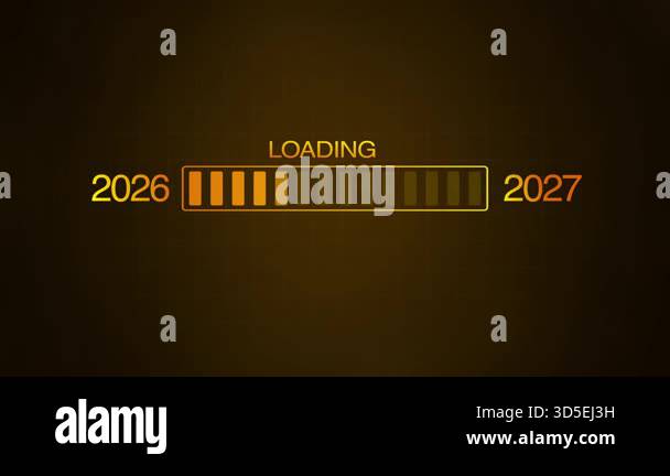 New year 2026 to 2027 loading concept. Loading bar from 2026 to 2027 ...