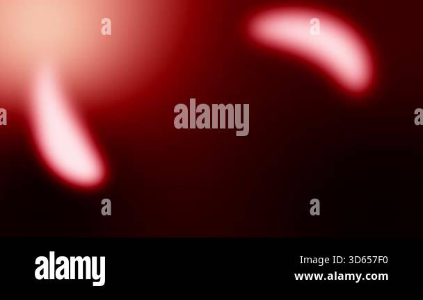Soft red glowing light streaks moving slowly in dark space. Abstract ...
