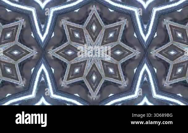 Abstract Geometric Pattern Animation with Repeating Shapes in Dark ...