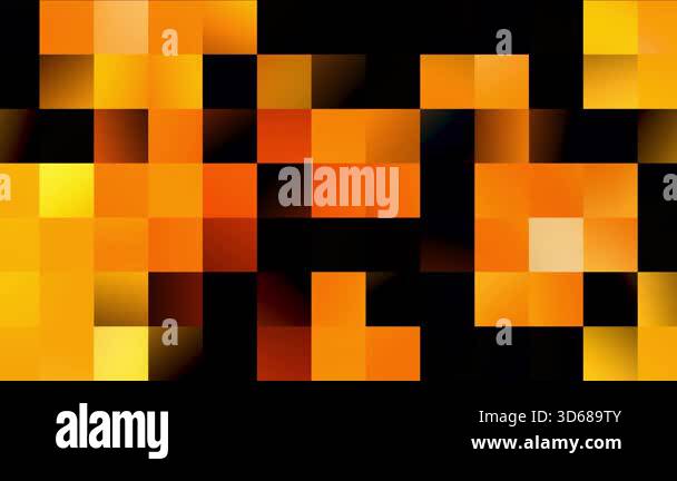 Minecraft Geometric orange blocks background. High quality 4k footage ...