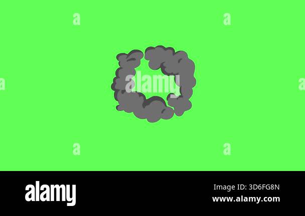 smoke animation. smog cartoon animation. Smoke puff animation effect ...
