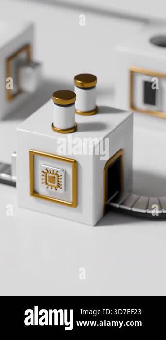 3D loop satisfying factory animation Stock Video Footage - Alamy