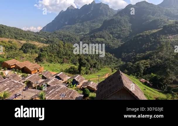Sweeping view rustic mountain village Stock Videos & Footage - HD and ...