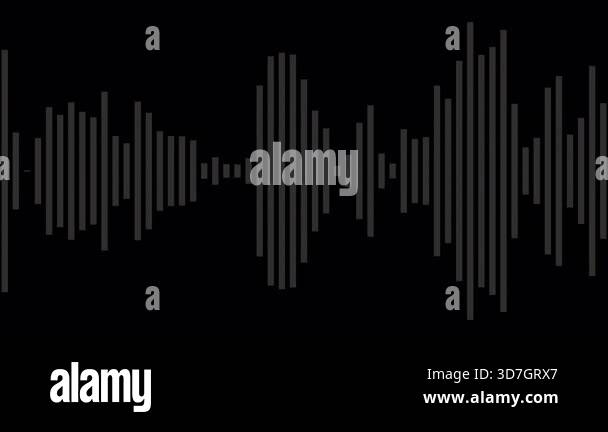 abstract audio waveform animation with pulsing gray bars on Alpha ...