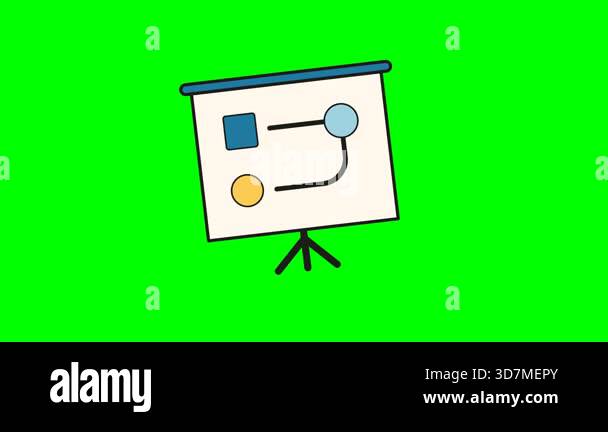 Clean educational presentation graphic featuring connected flow ...