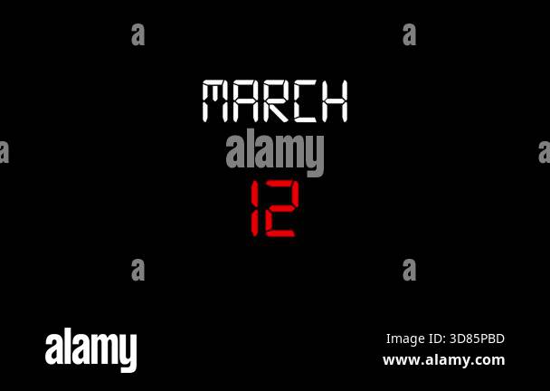 Names Of The Months And Days Displayed Below Quickly Moving With A