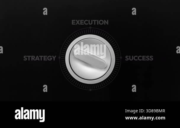 Execution of task turning on with the knob on black backdrop 4k ...