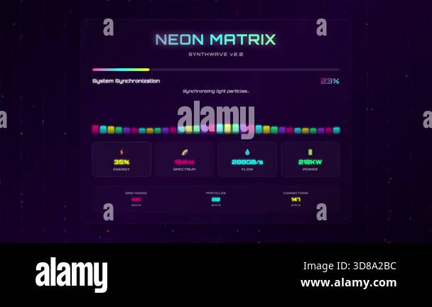 Futuristic System Loading UI Animation Modern Tech Progress Bar Digital ...