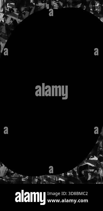Black frame with decorated rounded borders fast random motion looped ...