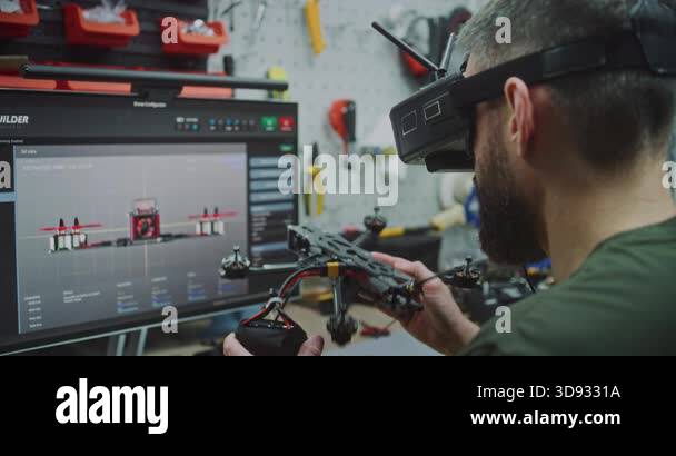 Testing Drone Performance Pre Flight Validation Engineer Testing and Adjusting Drone Performance ...