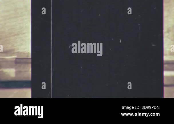 Retro microfiche scan transition with both vertical and horizontal ...