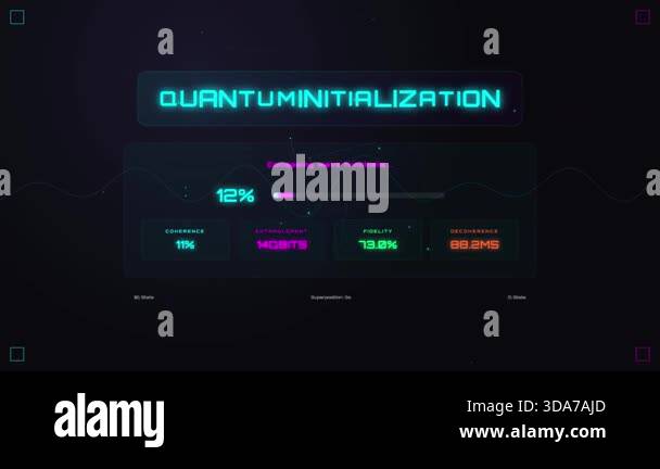 Futuristic System Loading UI Animation Modern Tech Progress Bar Digital ...