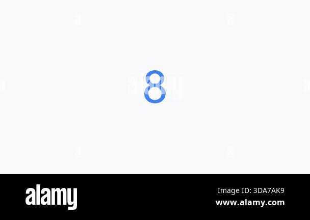 Modern Minimal Countdown Timer Animation | Clean Flip Clock Timer | 10 ...