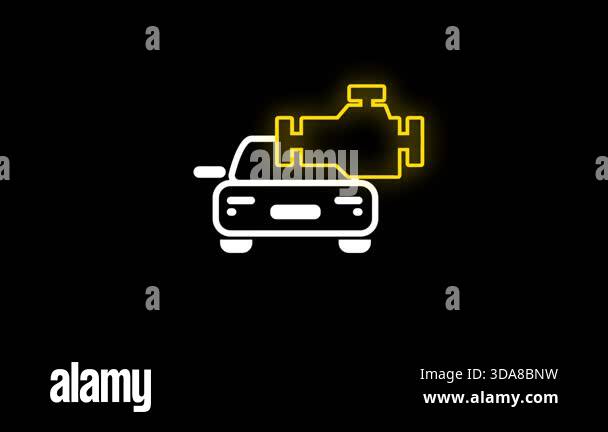 A car collision warning icon illustrating automated safety alerts that ...