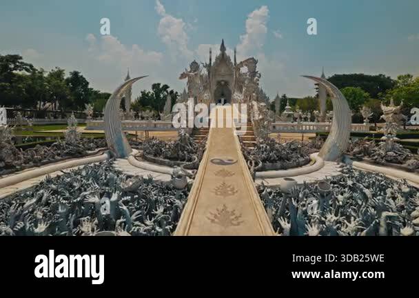 CHIANG RAI, THAILAND - SEPTEMBER 04 2025: Golden bridge at White Temple ...