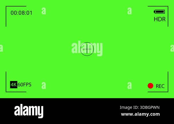 High-definition video recording camera display with timecode and status ...